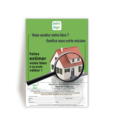 Commande  Castelnau d'estretefonds, Flyer estimation bien immobilier en france