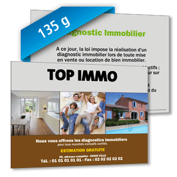Personnaliser Flyer Diagnostic Immobilier - 135g